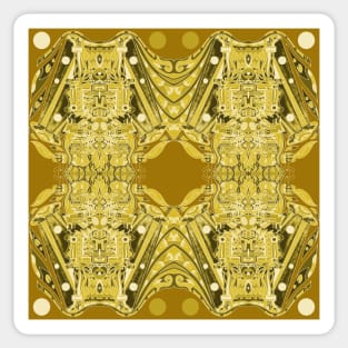 golden alien mictlan ecopop Sticker